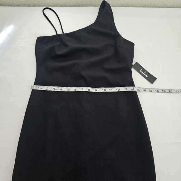 Lulus One-Shoulder Black Bodycon Cocktail Dress Evening Soiree Size S - Picture 8 of 11